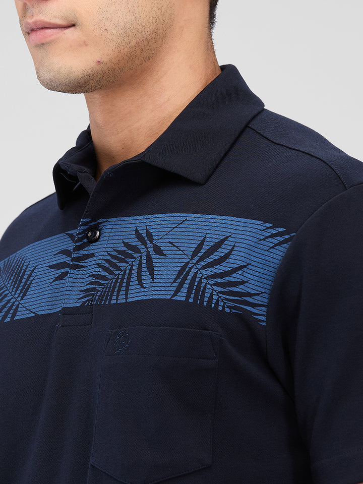 Men's DRI-EASE Printed Short Sleeve Polo Cotton Blend T-Shirts