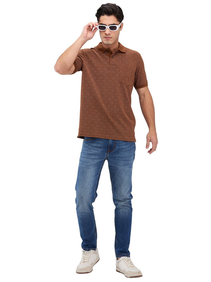 Men’s Printed  Polo T-Shirt