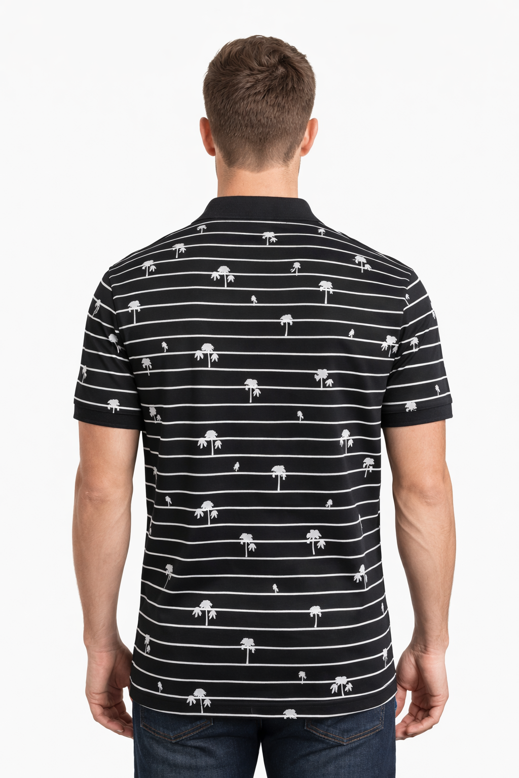 Men’s Palm Tree Printed Polo