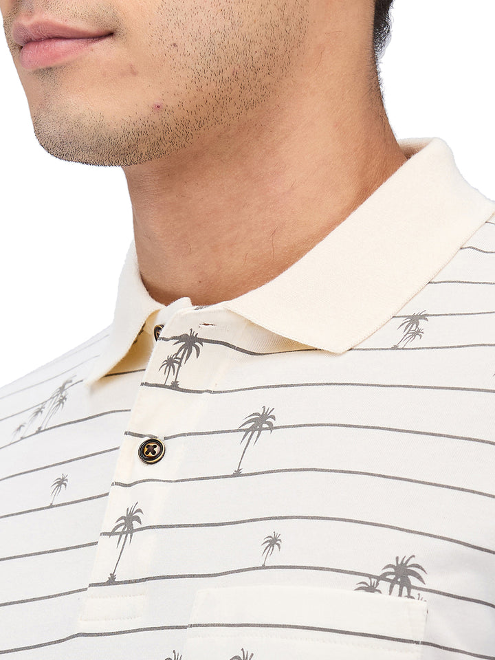 Men’s Printed  Polo T-Shirt