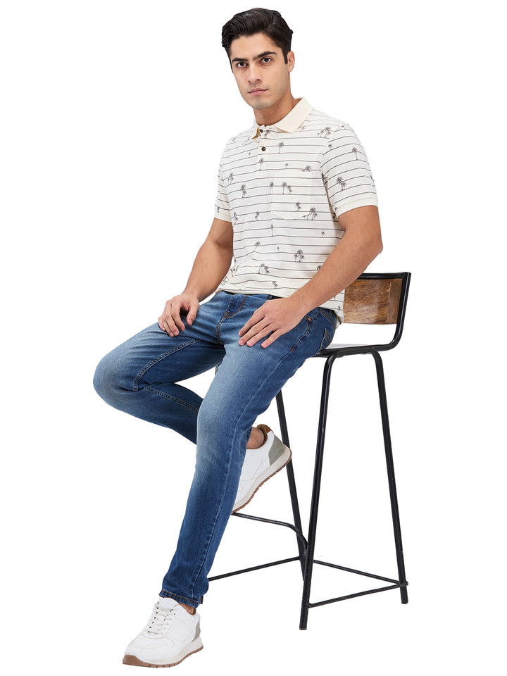 Men’s Printed  Polo T-Shirt