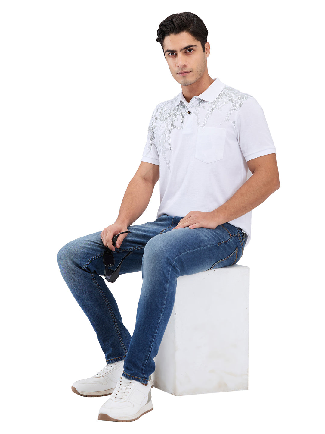 Men’s Printed  Polo T-Shirt