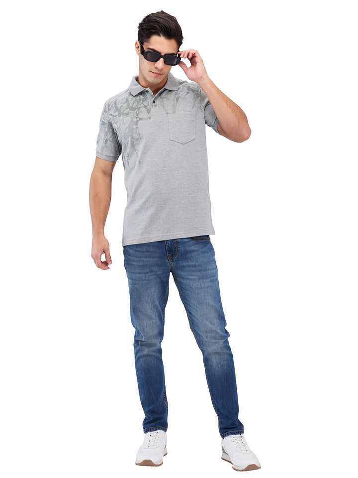 Men’s Printed  Polo T-Shirt