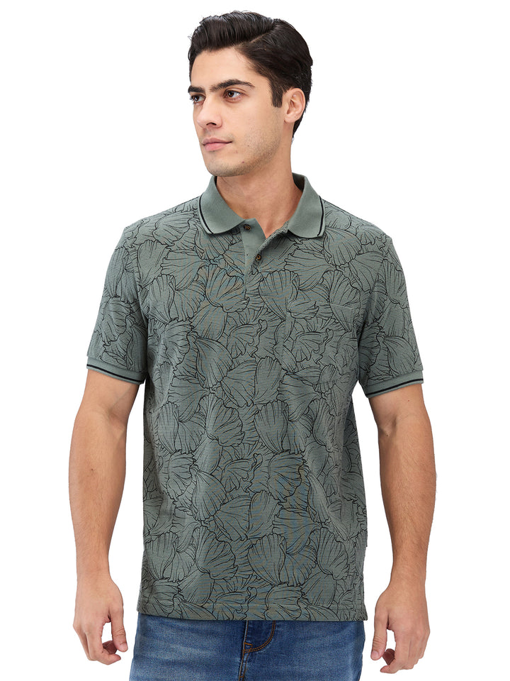 Men’s Printed  Polo T-Shirt