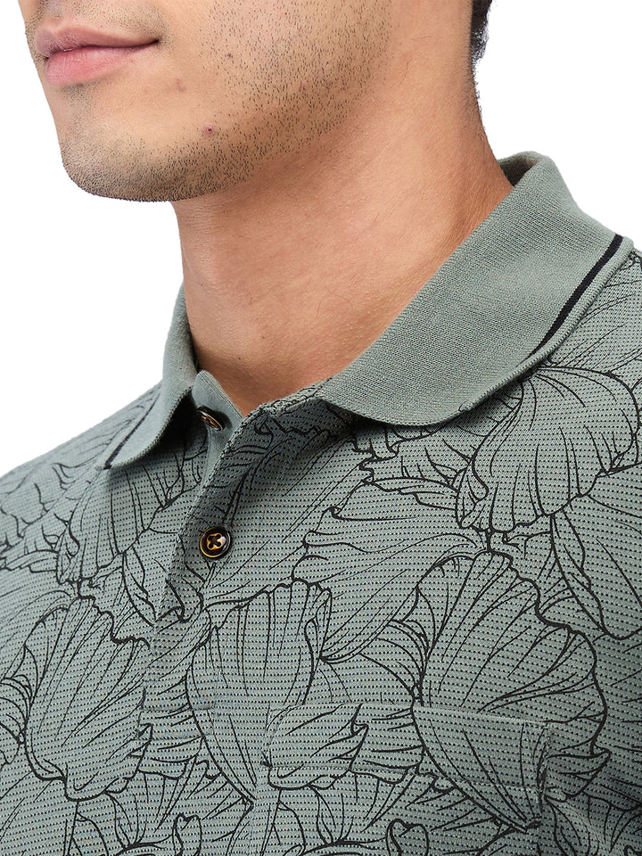 Men’s Printed  Polo T-Shirt