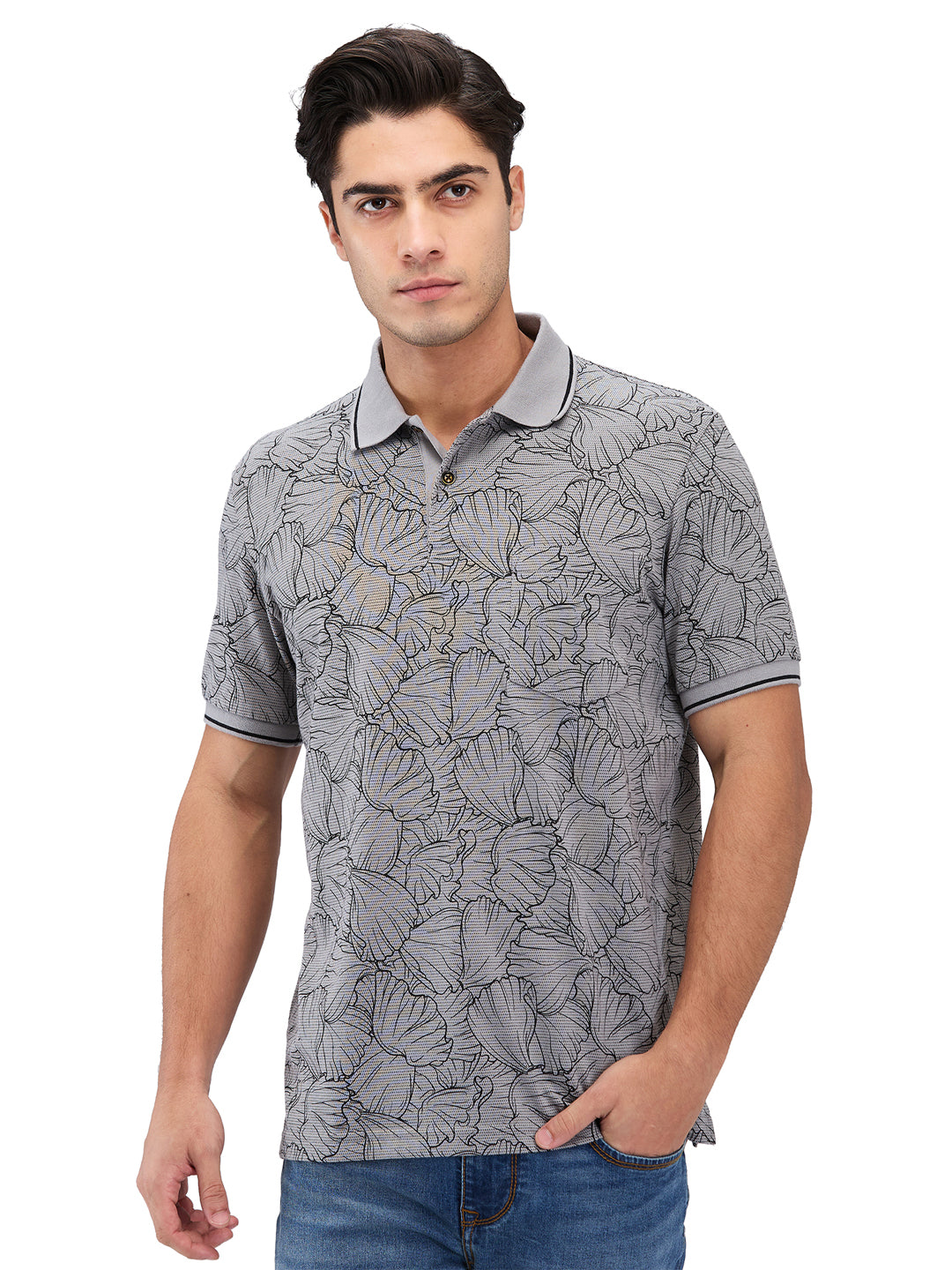 Men’s Printed  Polo T-Shirt