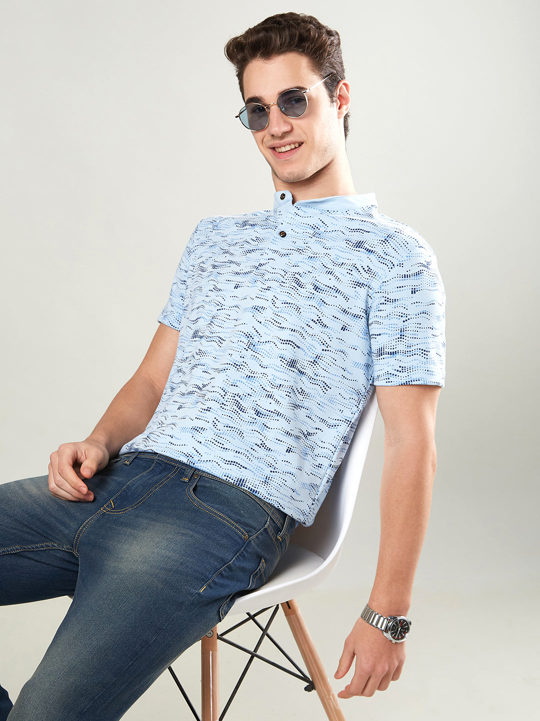 Men’s Mandarin Collar T-Shirt