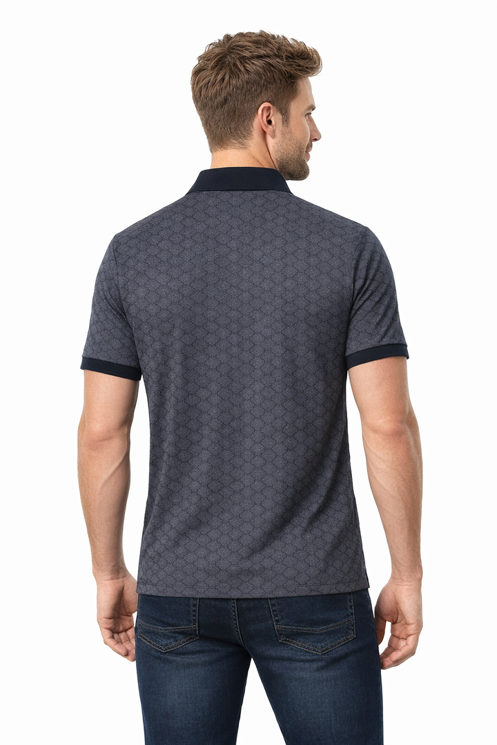 Men’s Textured Printed Polo