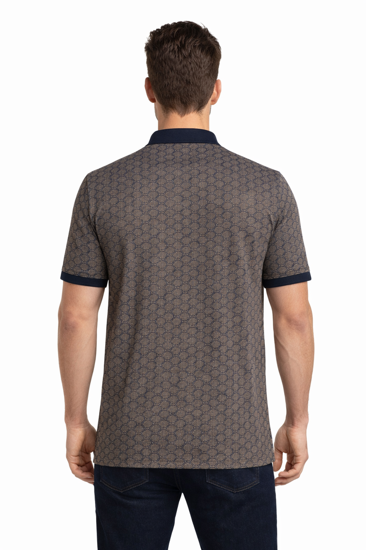 Men’s Textured Printed Polo