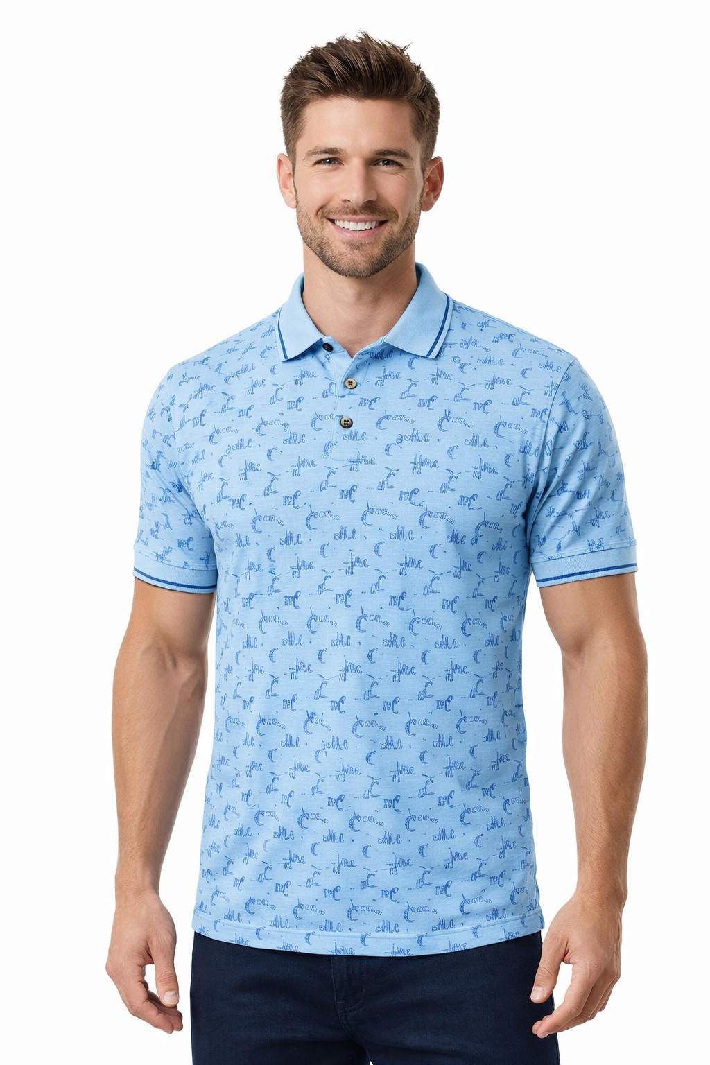 Men’s Graphic Printed Polo