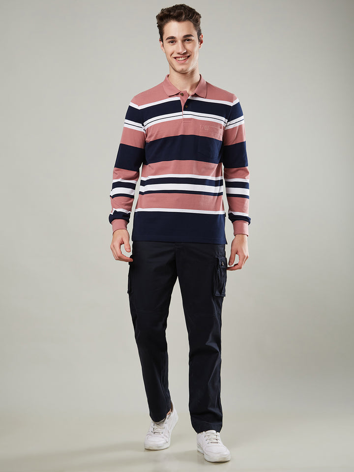 Men’s Striped Polo – Long Sleeve - T-Shirts