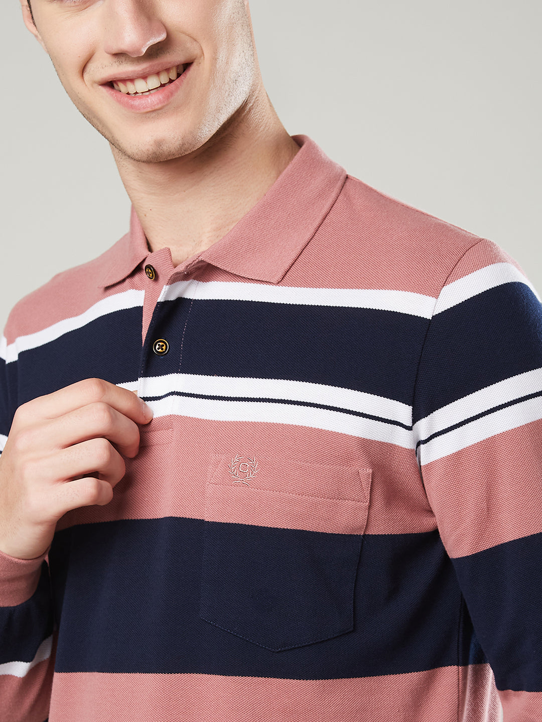 Men’s Striped Polo – Long Sleeve - T-Shirts
