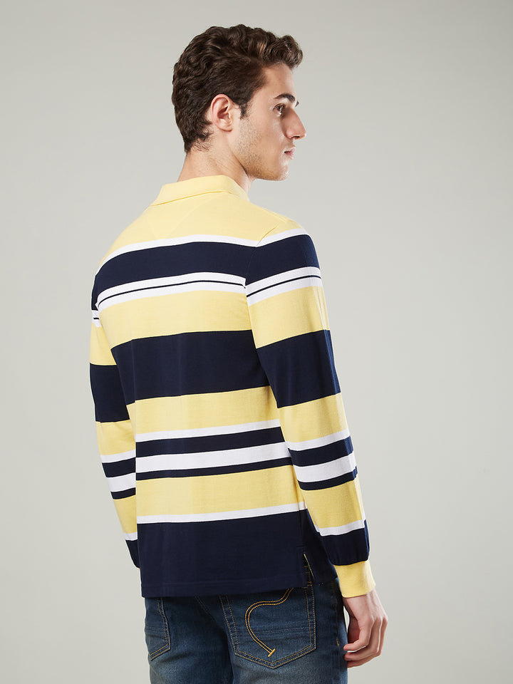 Men’s Striped Polo – Long Sleeve - T-Shirts