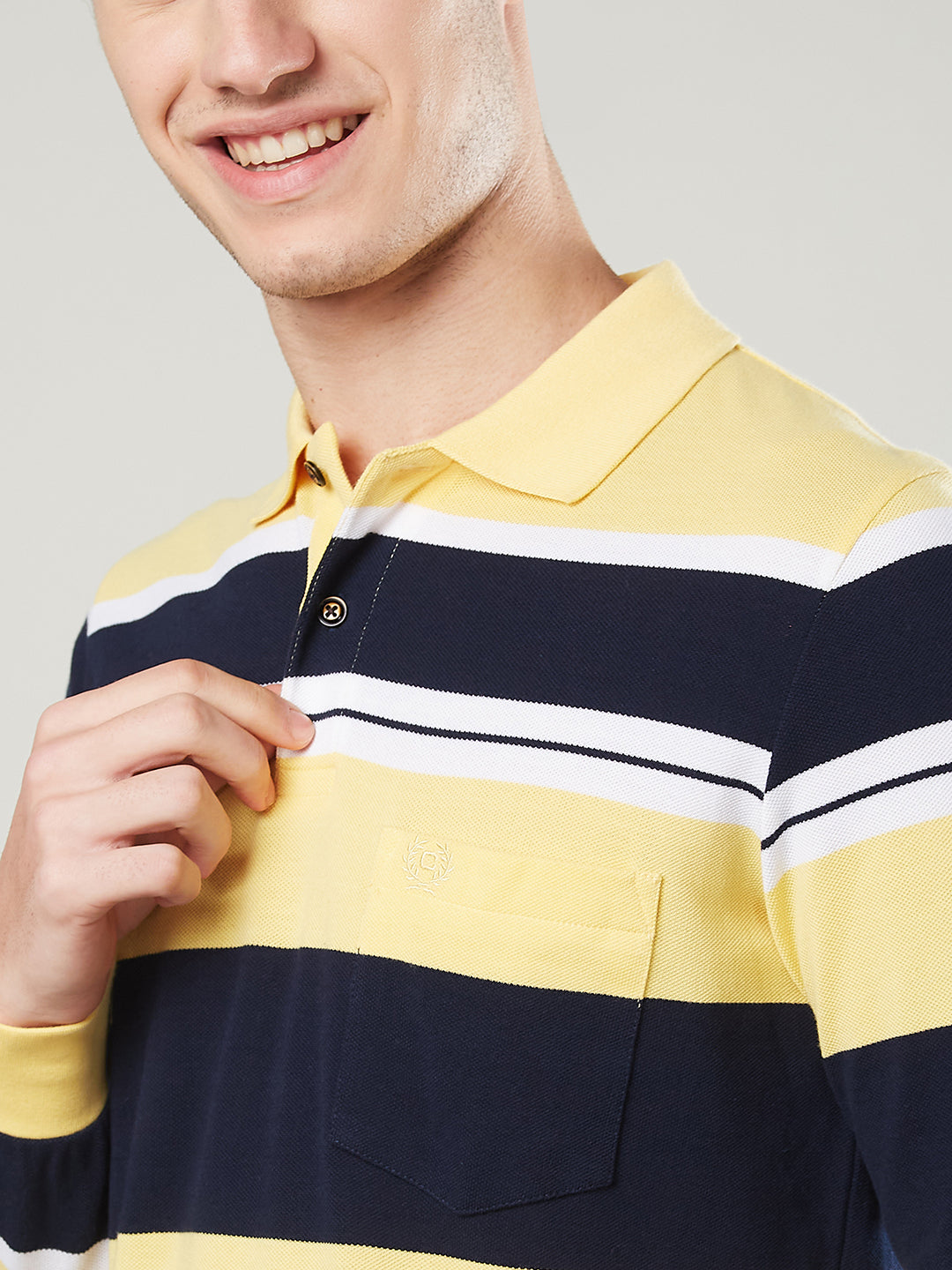 Men’s Striped Polo – Long Sleeve - T-Shirts