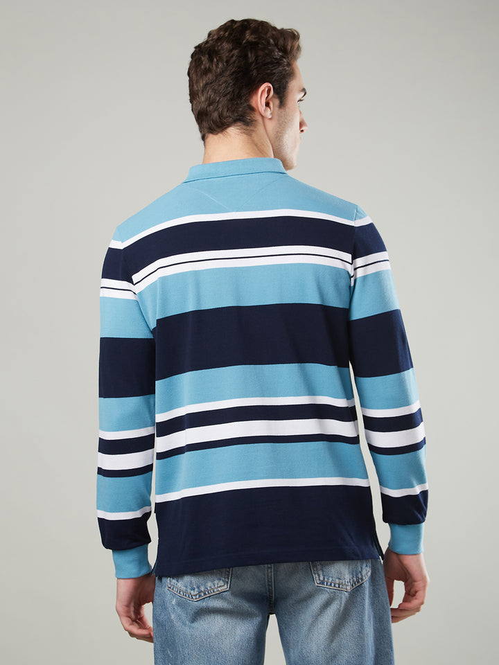 Men’s Striped Polo – Long Sleeve - T-Shirts