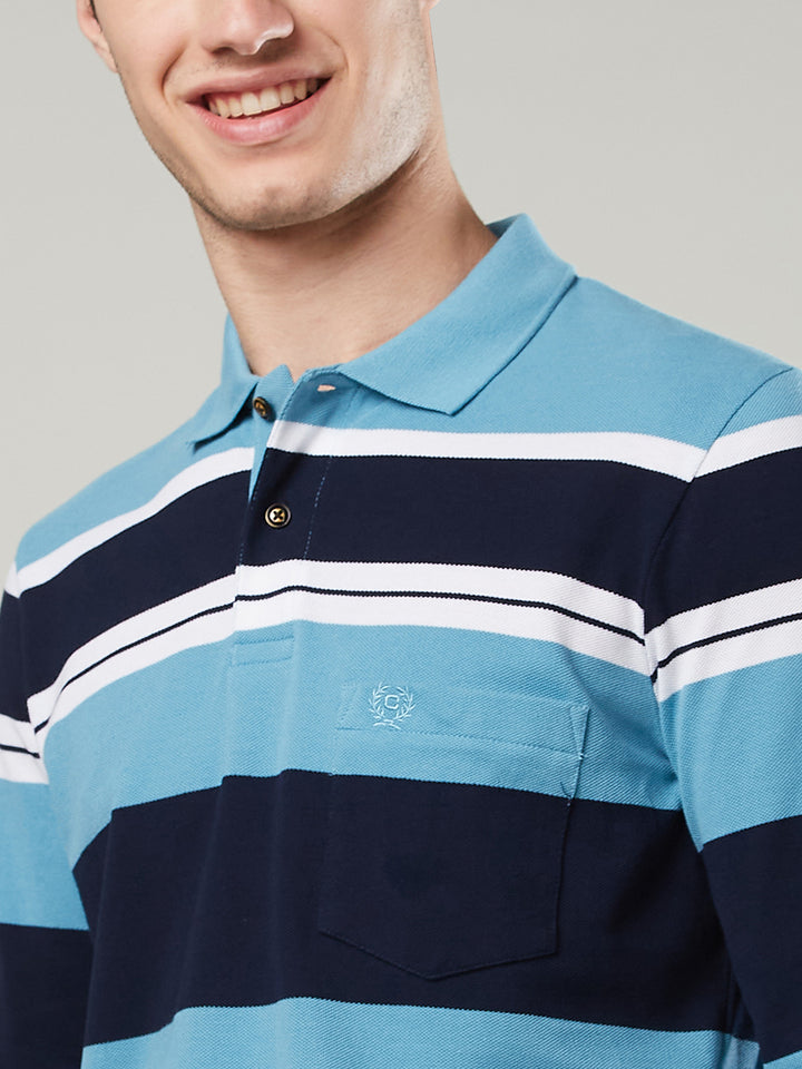 Men’s Striped Polo – Long Sleeve - T-Shirts