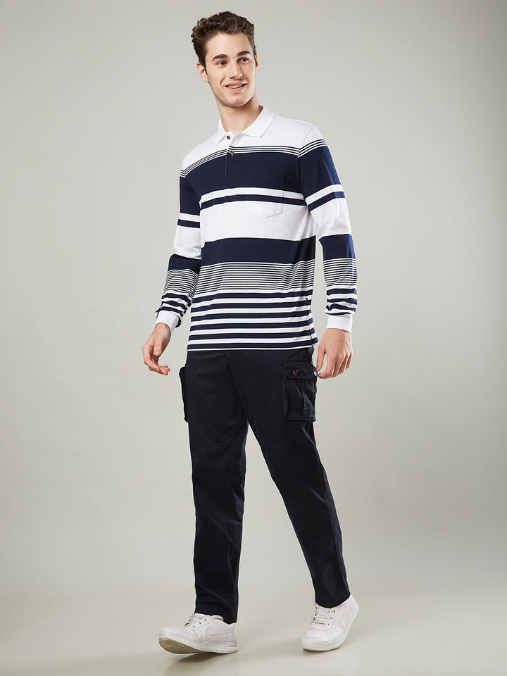 Men’s Striped Polo – Long Sleeve - T-Shirts