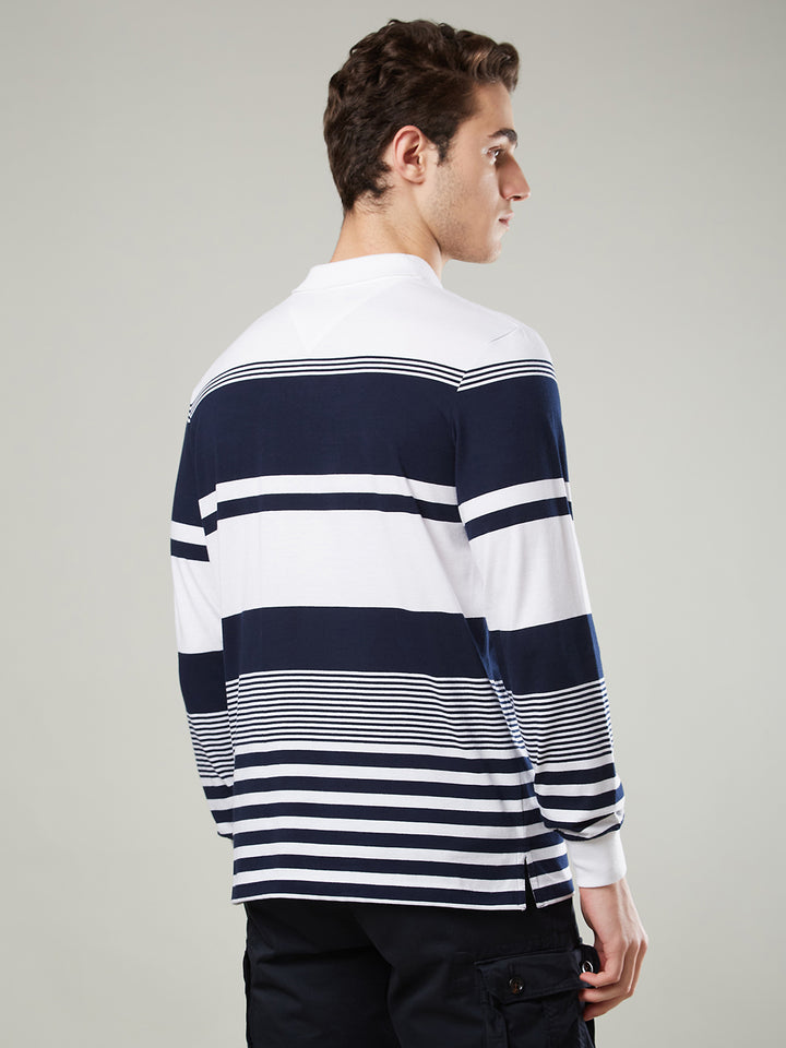 Men’s Striped Polo – Long Sleeve - T-Shirts