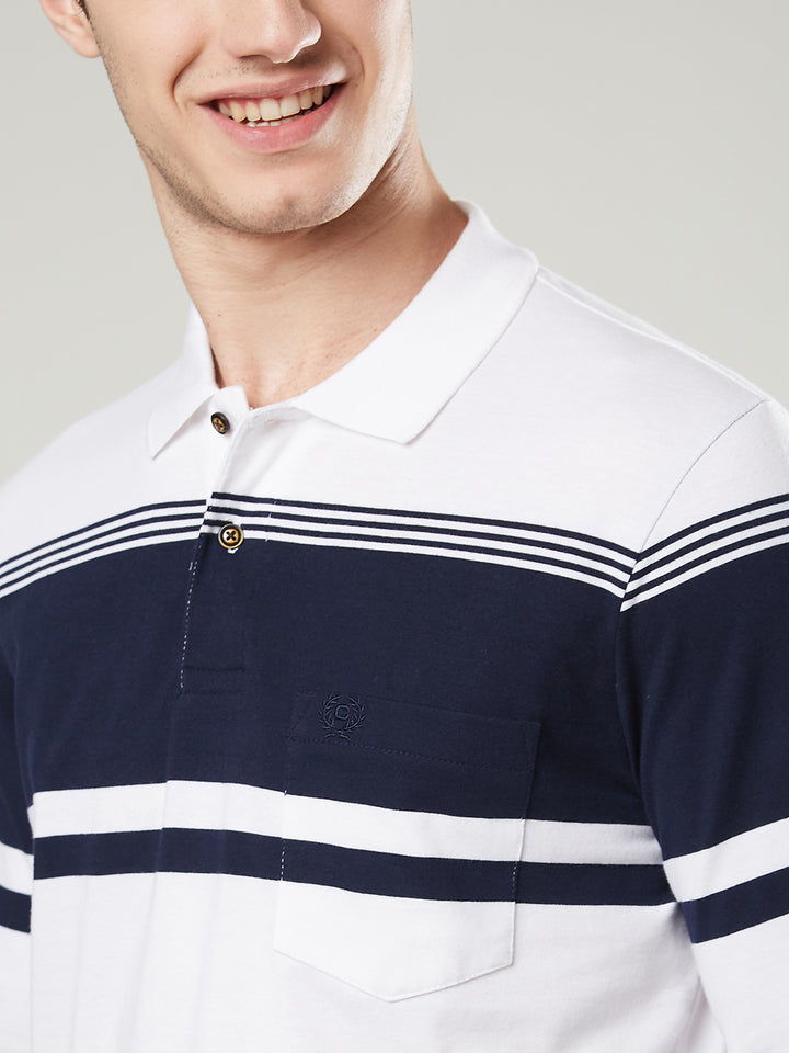 Men’s Striped Polo – Long Sleeve - T-Shirts