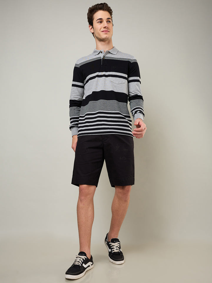 Men’s Striped Polo – Long Sleeve - T-Shirts