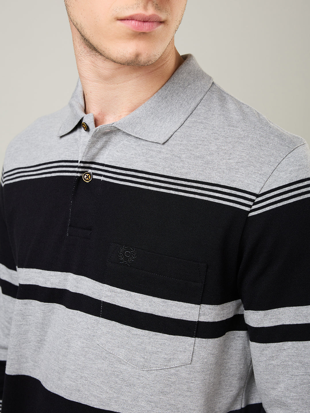 Men’s Striped Polo – Long Sleeve - T-Shirts