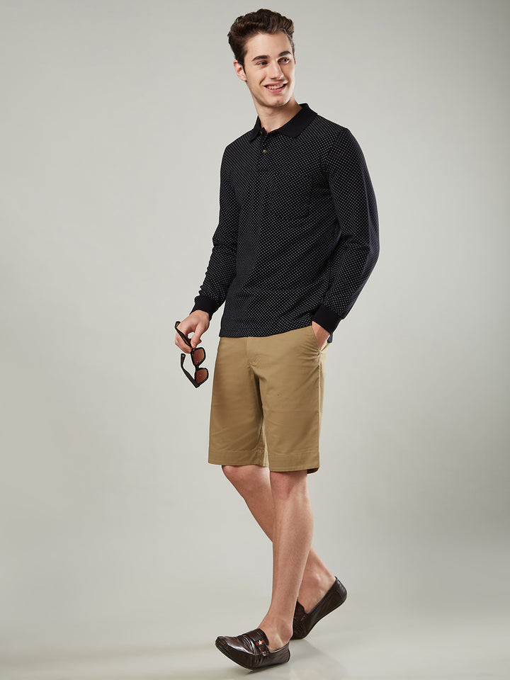 Men’s Jacquard Check Polo – Long Sleeve - T-Shirts