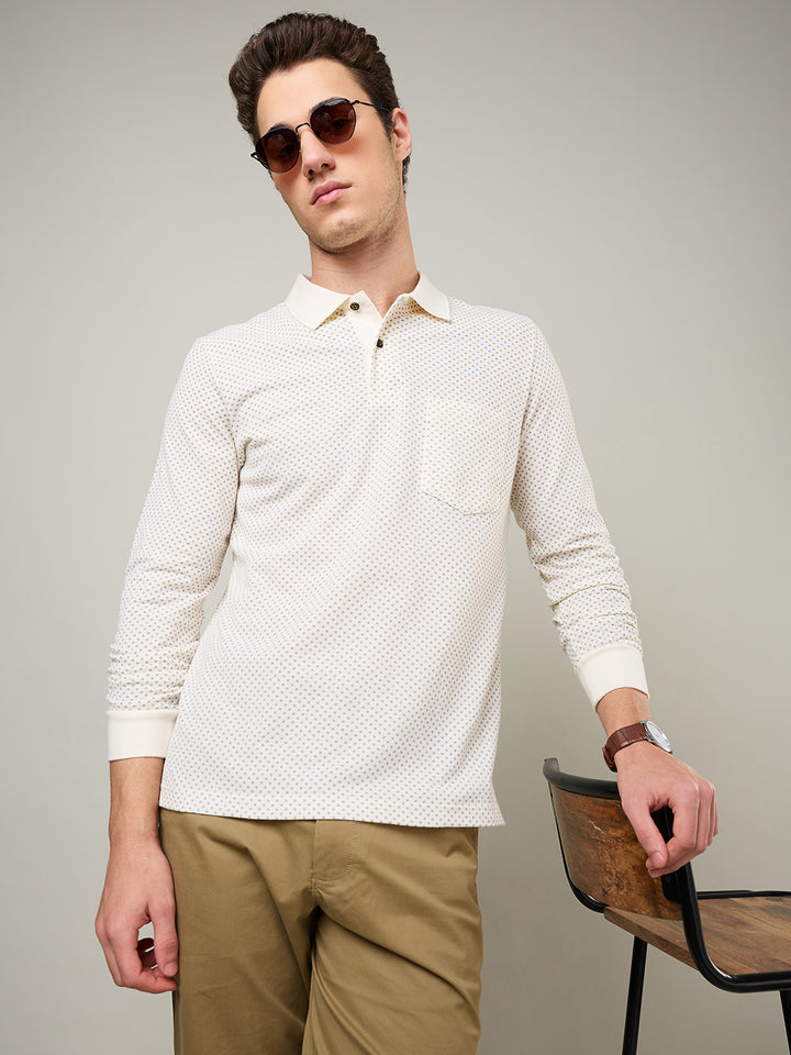Men’s Jacquard Check Polo – Long Sleeve - T-Shirts