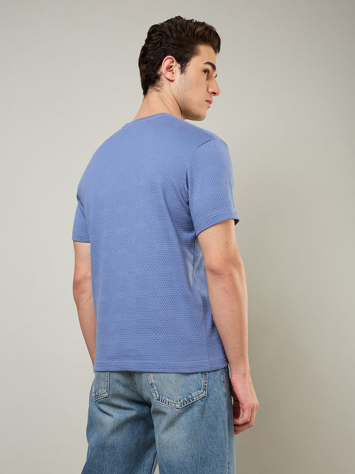 Jacquard Round Neck Tee