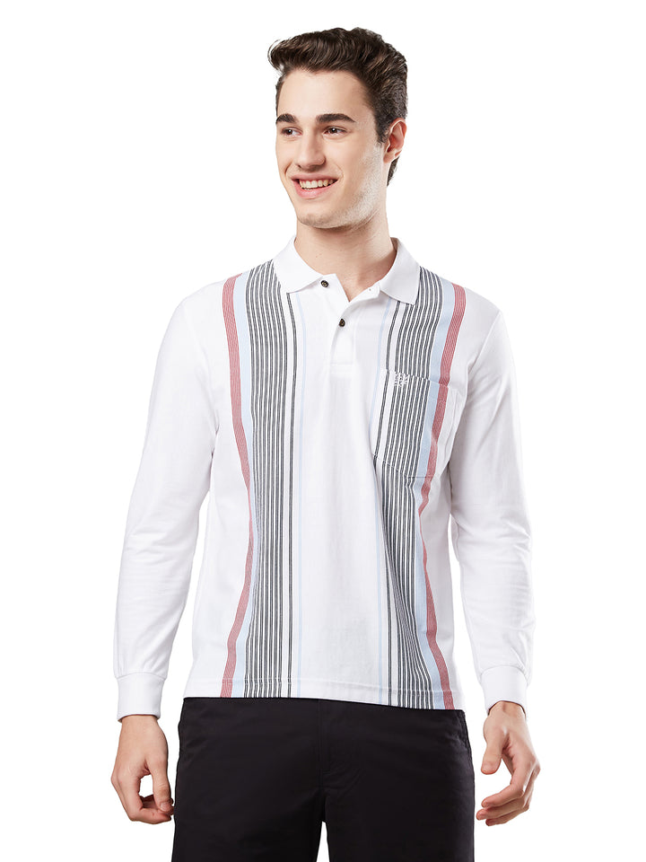 Men’s Striped Polo – Long Sleeve - T-Shirts