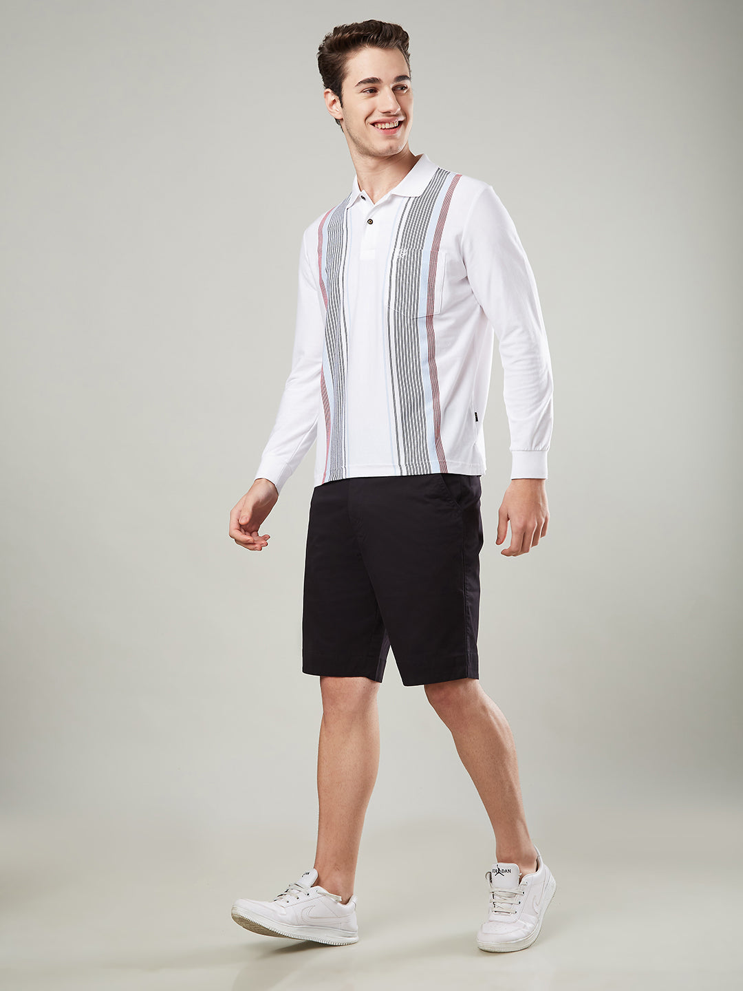 Men’s Striped Polo – Long Sleeve - T-Shirts