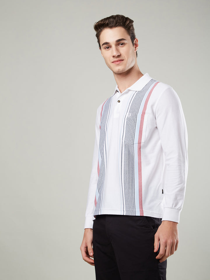 Men’s Striped Polo – Long Sleeve - T-Shirts
