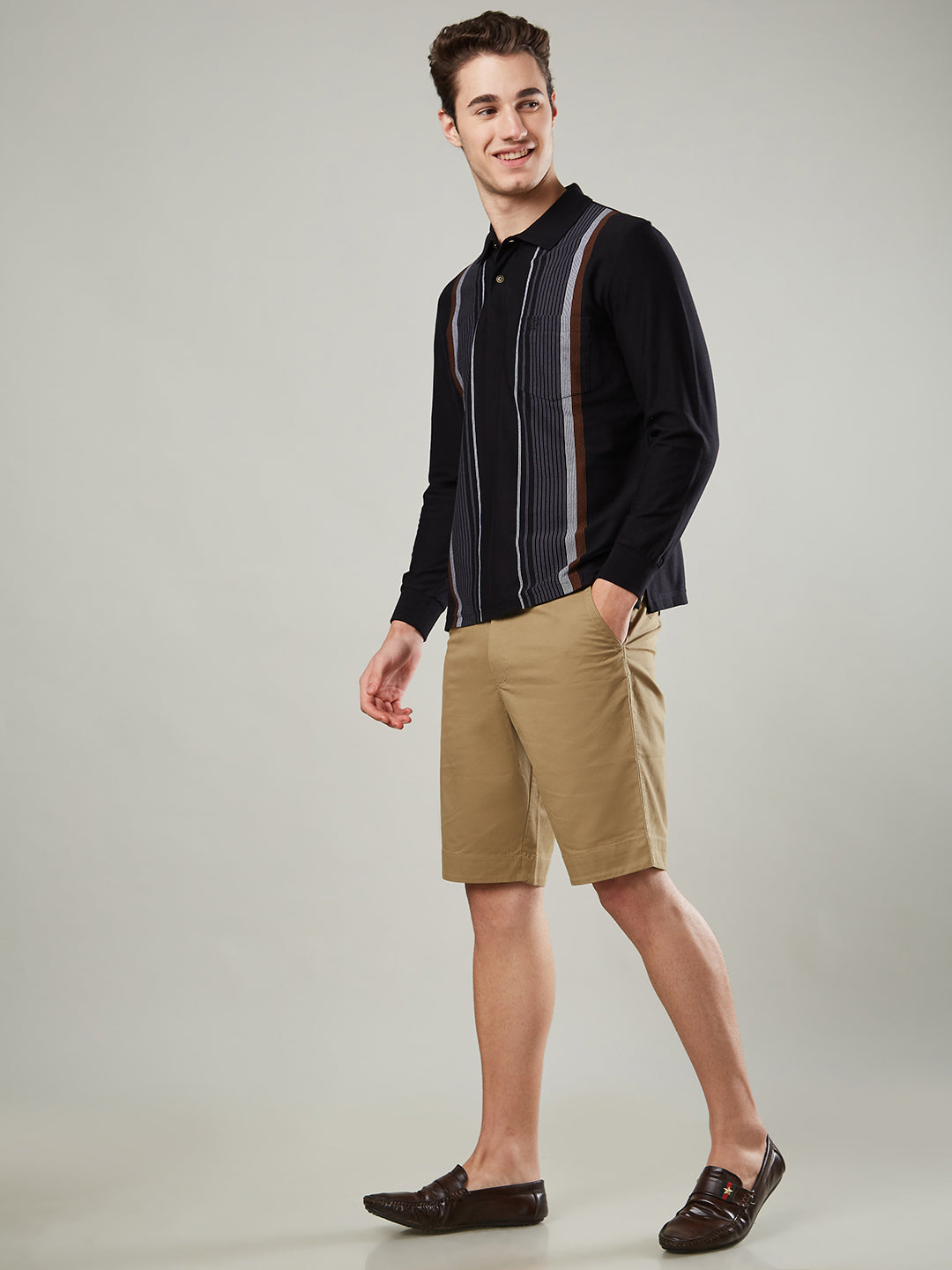 Men’s Striped Polo – Long Sleeve - T-Shirts