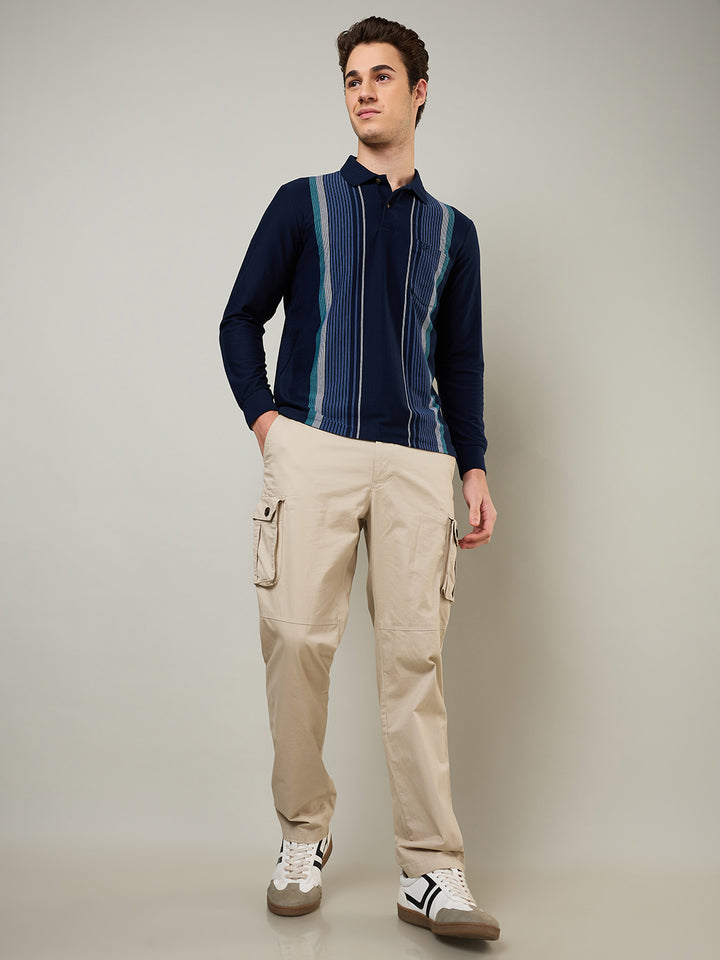 Men’s Striped Polo – Long Sleeve - T-Shirts