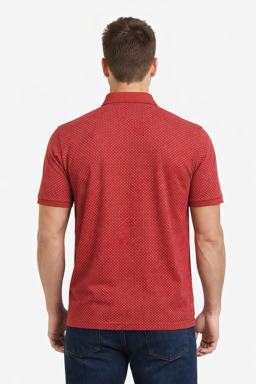 Men’s Micro Geometric Printed Polo
