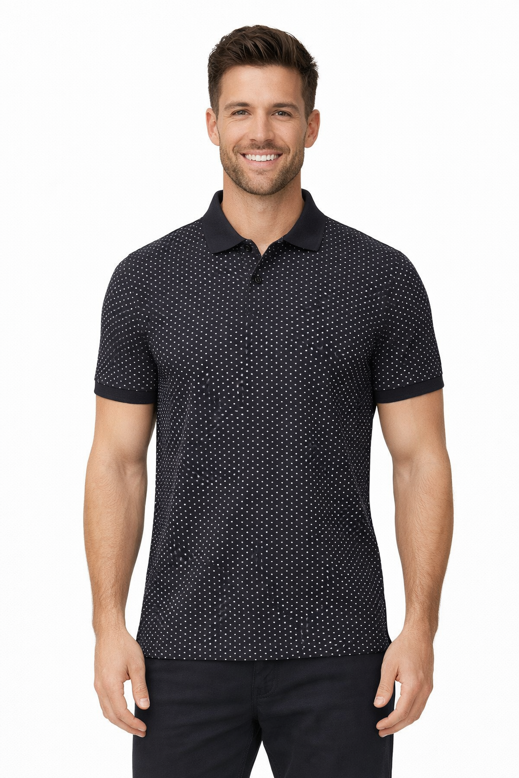 Men’s Micro Geometric Printed Polo