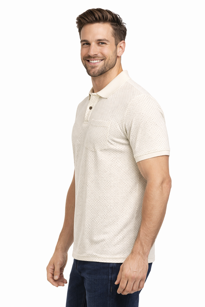 Men’s Micro Geometric Printed Polo