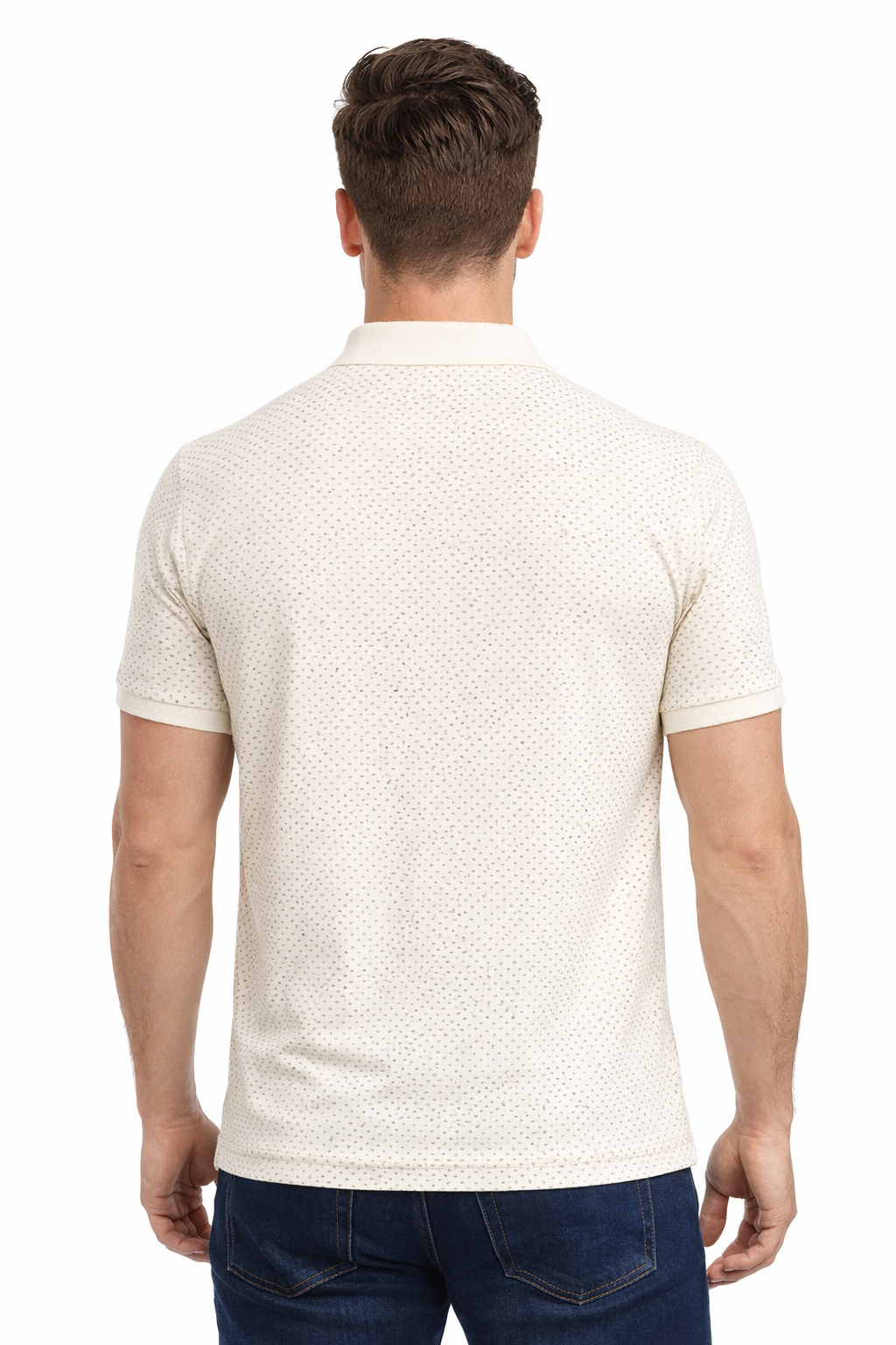 Men’s Micro Geometric Printed Polo