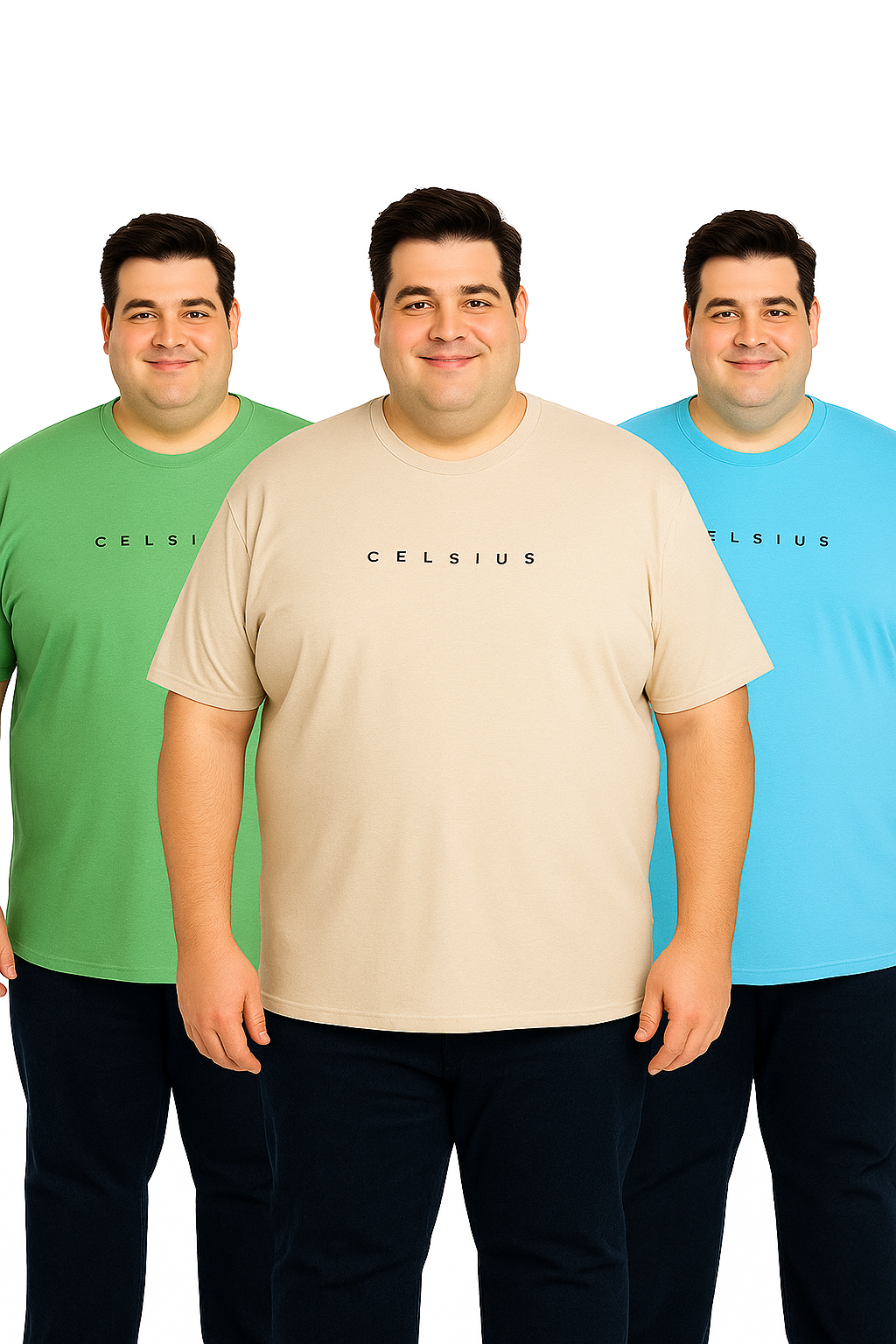 Men's Pack of 3 T-Shirts – Melange - Big & Tall