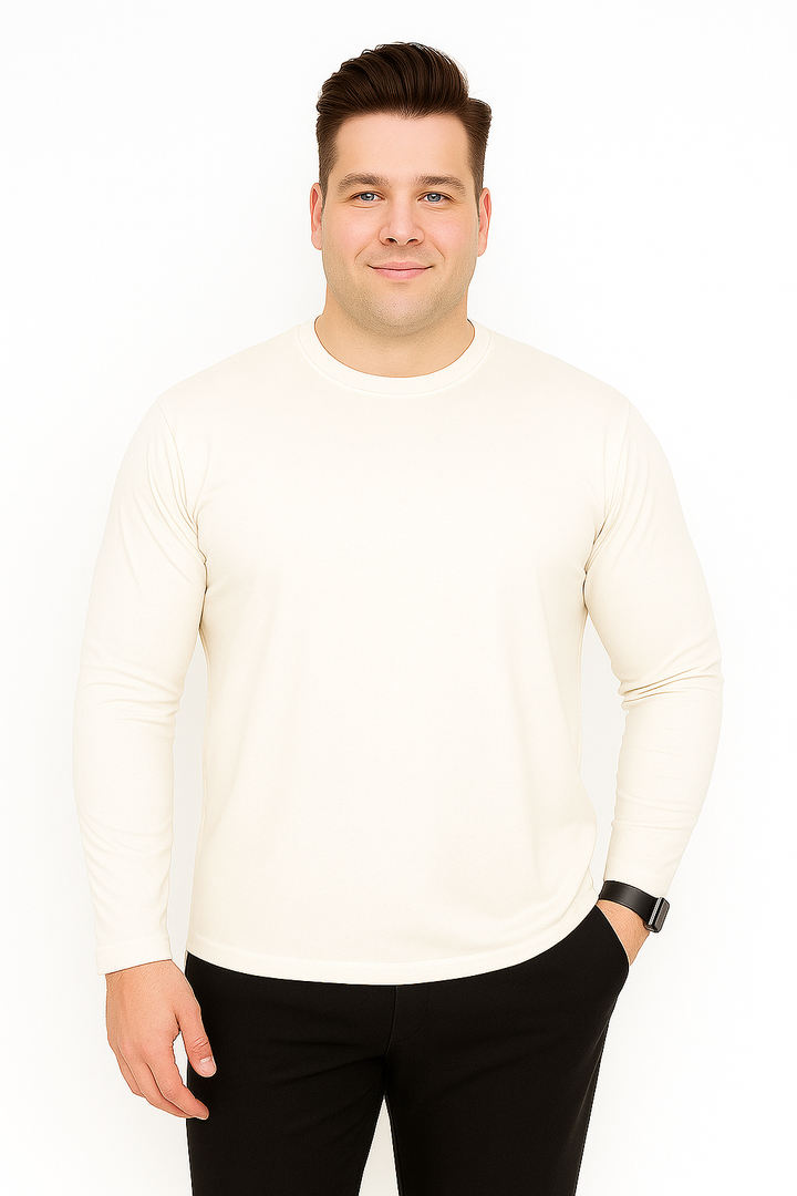 Men’s  Full Sleeve Crew Neck T-Shirt- Big &Tall