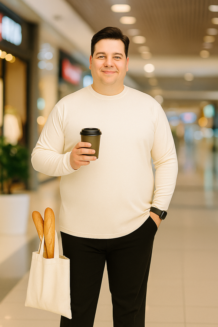 Men’s  Full Sleeve Crew Neck T-Shirt- Big &Tall