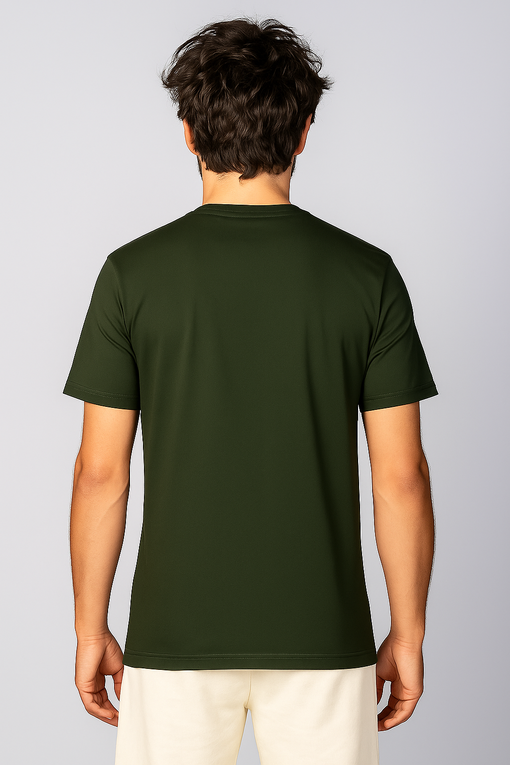 Men’s  Printed Round Neck Tee – “The Time is Running” Motivational