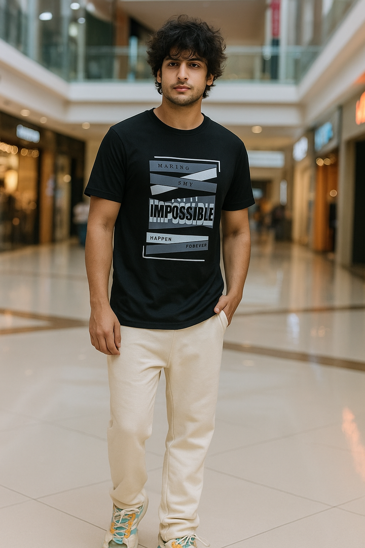 Men’s Round Neck Tee – “Making the Impossible Possible”