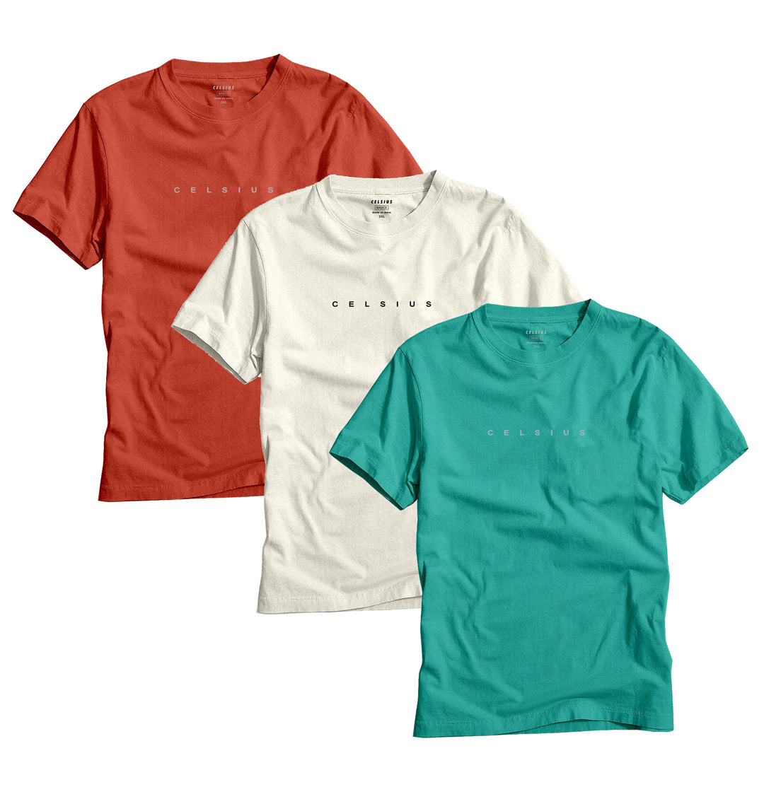 Men's Pack of 3 T-Shirts - Solid - Big & Tall