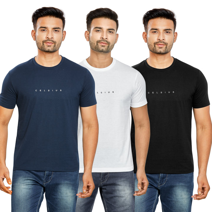 Men's Pack of 3 T-Shirts - Solid - Big & Tall