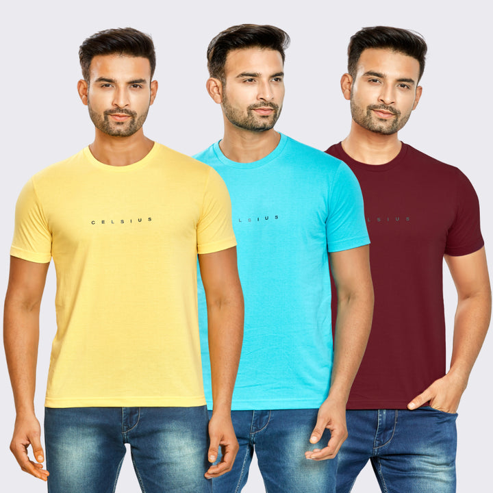 Men's Pack of 3 T-Shirts - Solid - Big & Tall