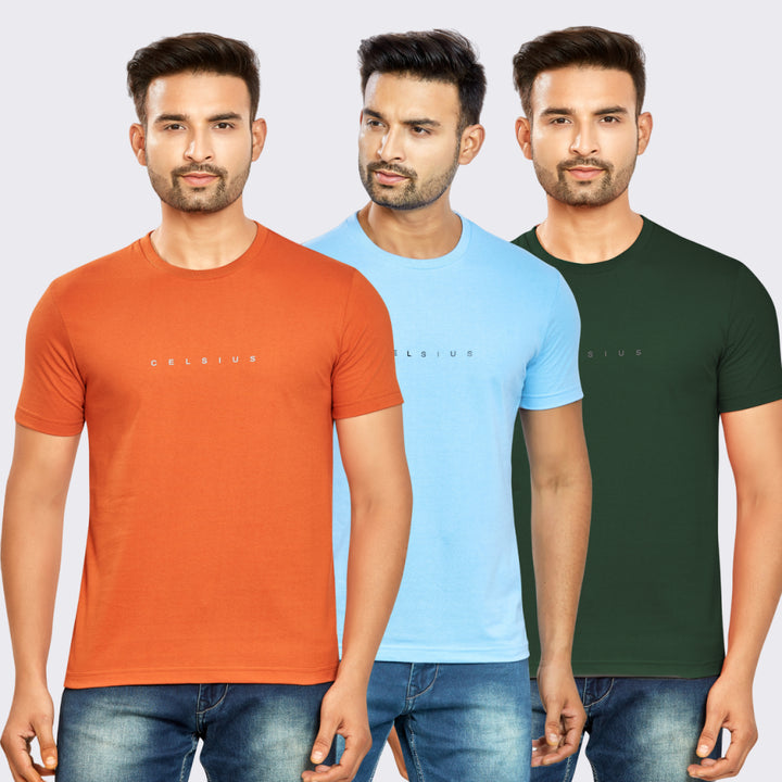 Men's Pack of 3 T-Shirts - Solid - Big & Tall