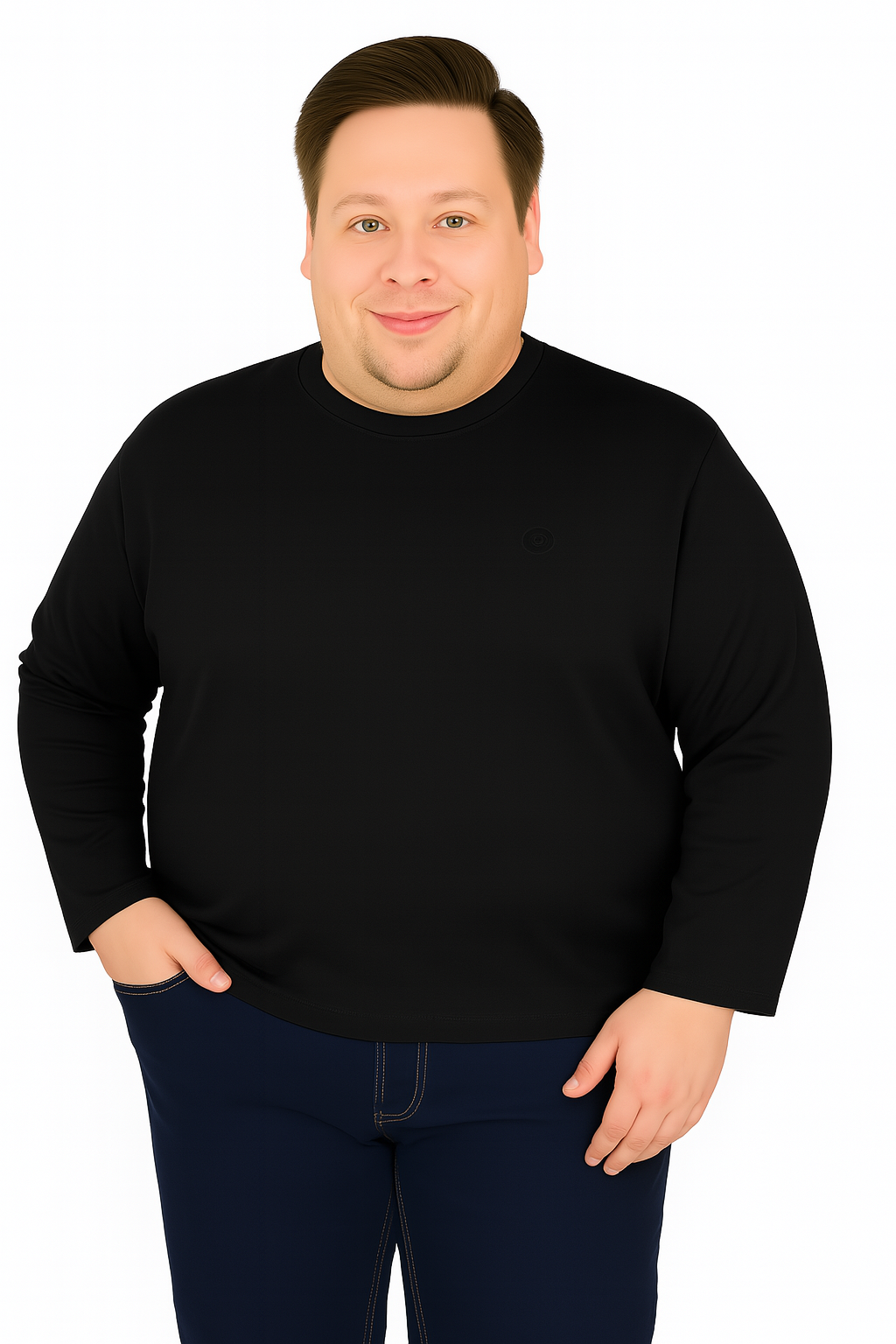 Men’s  Full Sleeve Crew Neck T-Shirt- Big &Tall