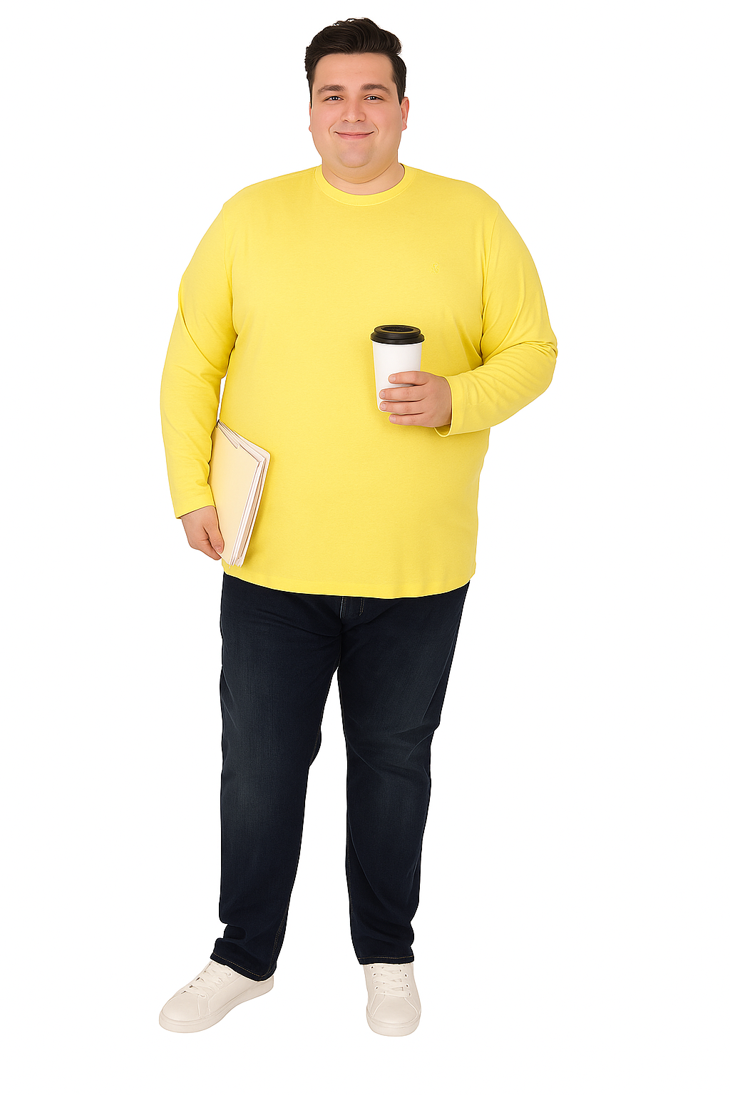 Men’s  Full Sleeve Crew Neck T-Shirt- Big &Tall