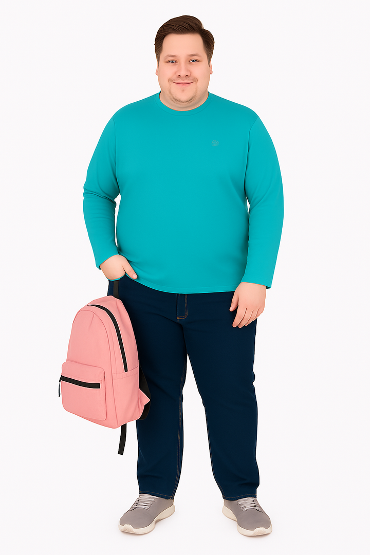 Men’s  Full Sleeve Crew Neck T-Shirt- Big &Tall