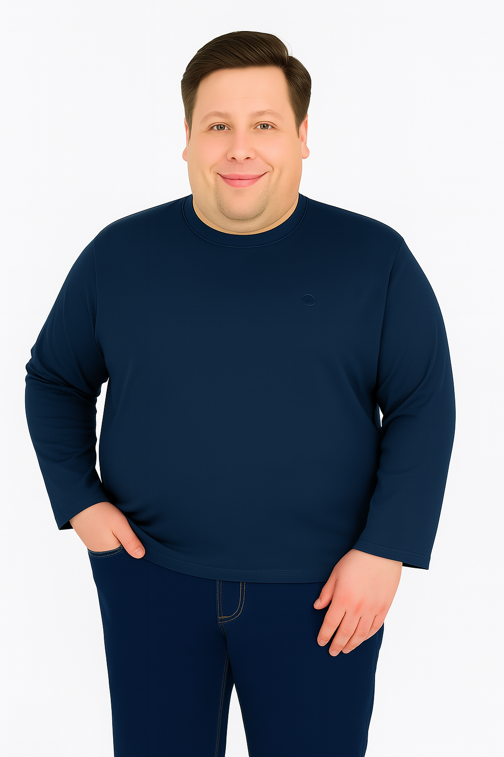 Men’s  Full Sleeve Crew Neck T-Shirt- Big &Tall